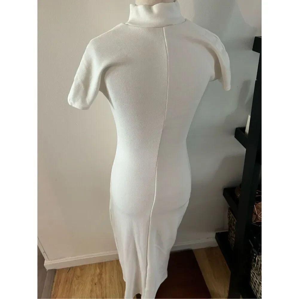 Zara white short sleeve tight dress size small - Picture 4 of 9
